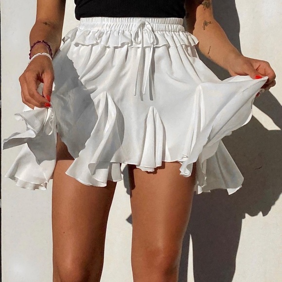 storets Pants - Storets angelic white flared skort